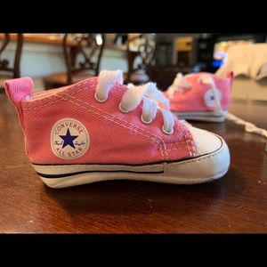 Toddler pink Converse. Never worn